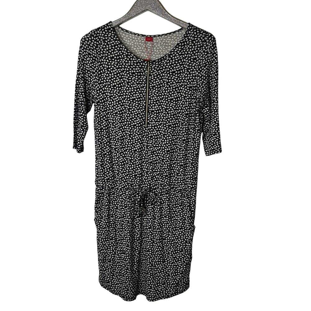 S. Oliver Black and White Printed Romper